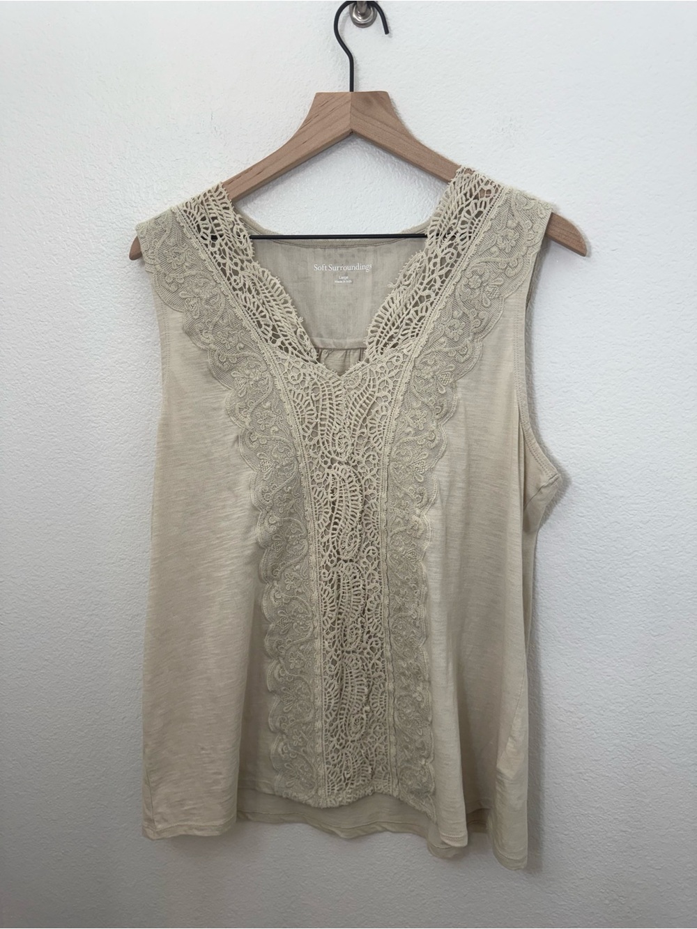 Soft Surroundings Beige Tank Large